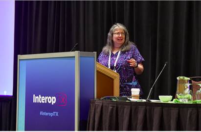 Radia giving a keynote at Interop ITX